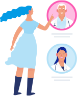 Usuário escolhendo médicos